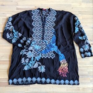 Johnny Was Phoenix Henley Blouse (Sz S)